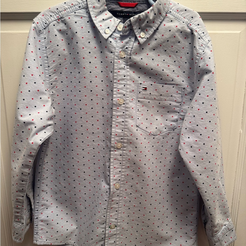 Tommy Hilfiger Light Blue Polka Dot Shirt